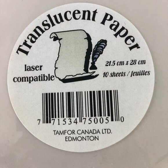 10 Blank Sheets Translucent Velum Paper - Art Crafts, Tracing, Invitations, card - Picture 3 of 6